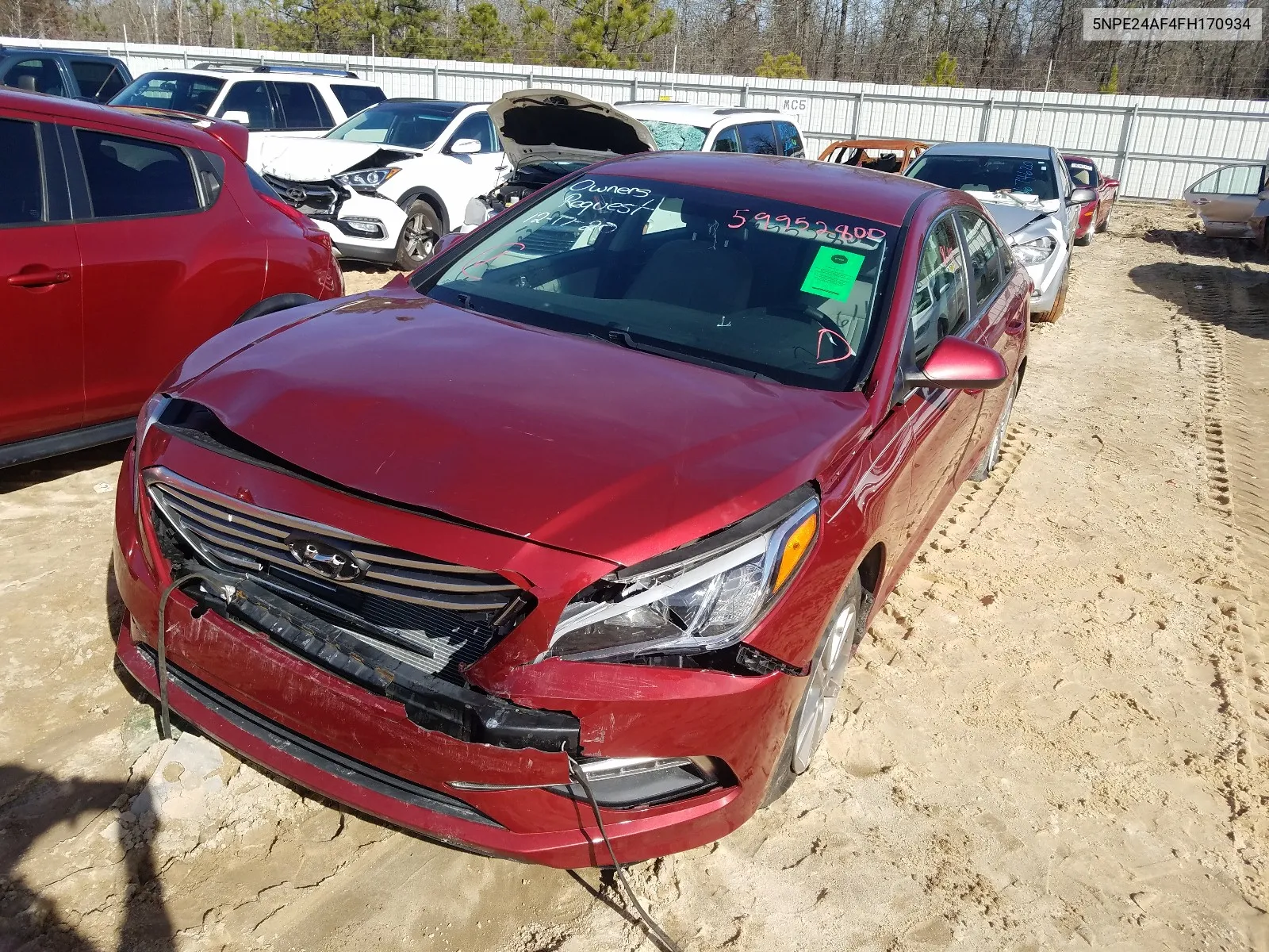 2015 Hyundai Sonata Se VIN: 5NPE24AF4FH170934 Lot: 73213154