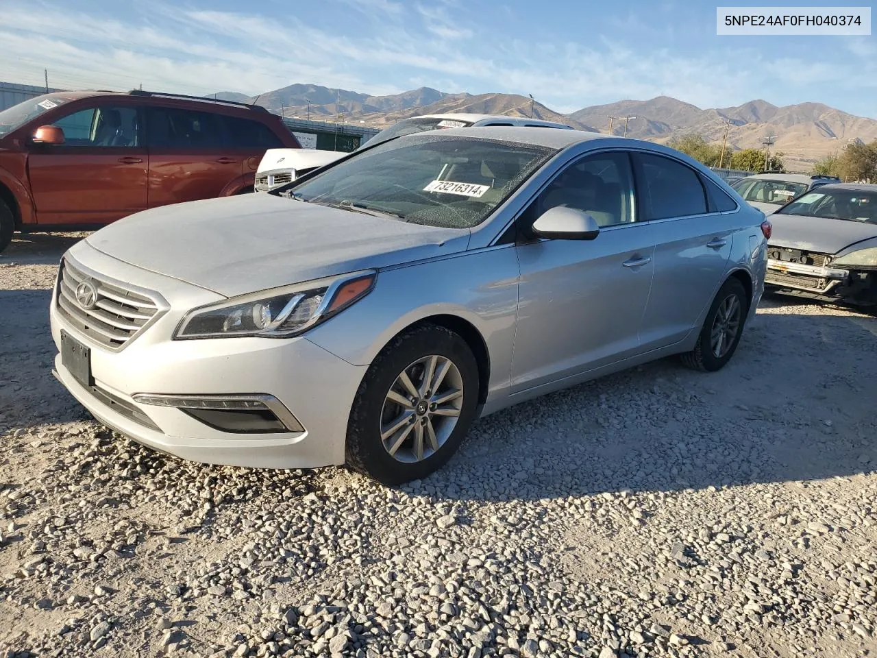 2015 Hyundai Sonata Se VIN: 5NPE24AF0FH040374 Lot: 73216314