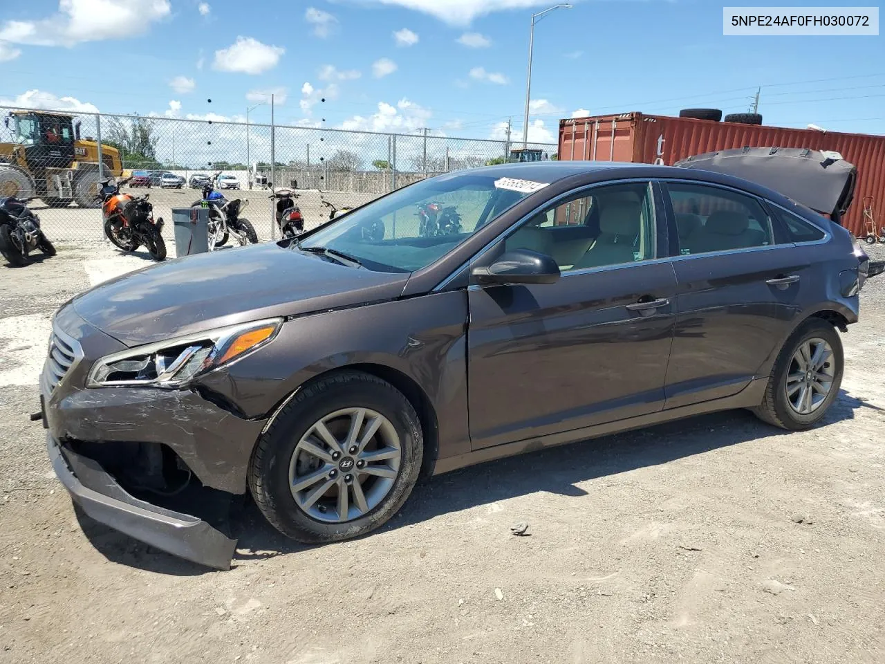 2015 Hyundai Sonata Se VIN: 5NPE24AF0FH030072 Lot: 74275194