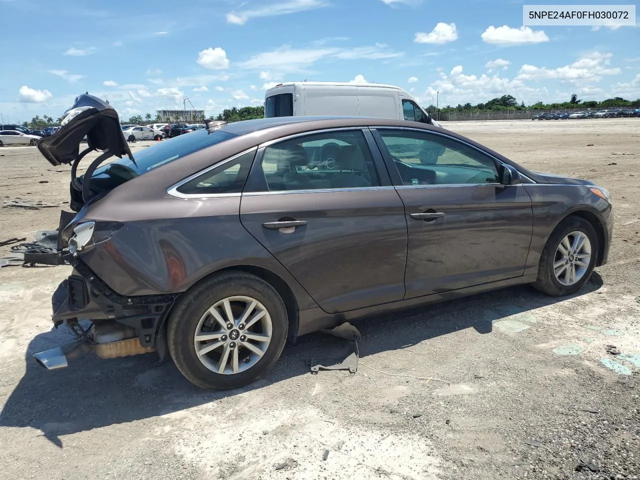 2015 Hyundai Sonata Se VIN: 5NPE24AF0FH030072 Lot: 74275194