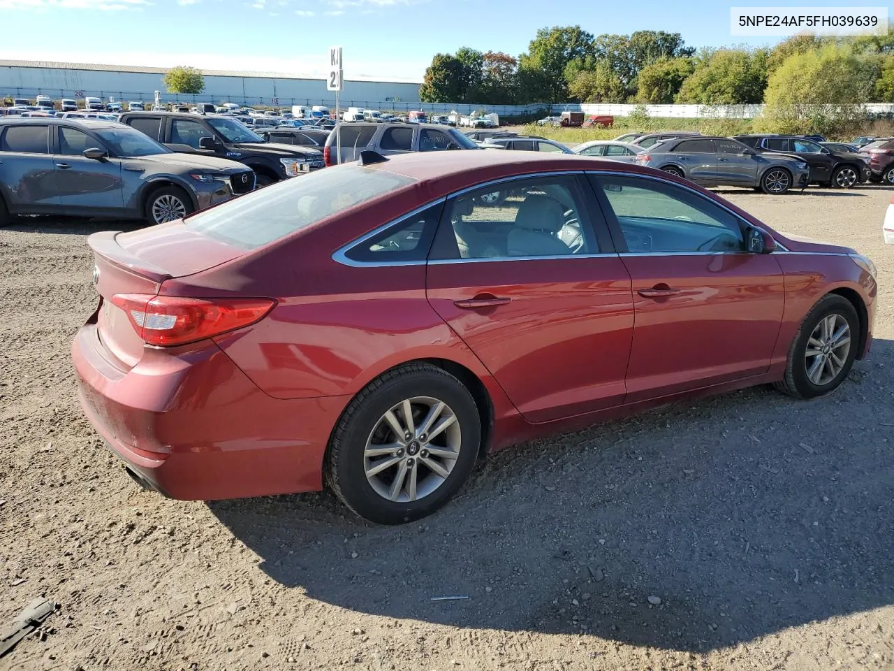 2015 Hyundai Sonata Se VIN: 5NPE24AF5FH039639 Lot: 75065774