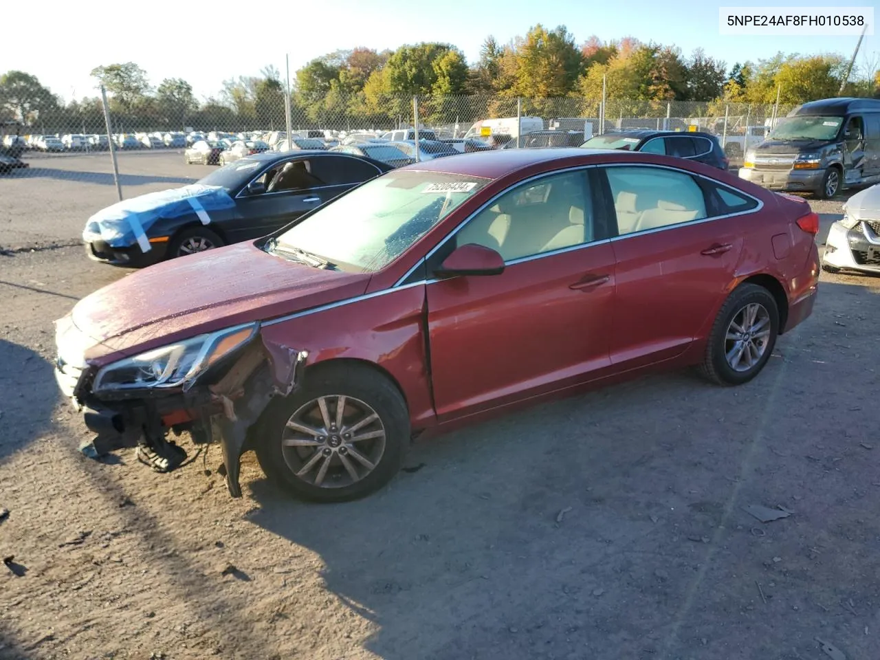 2015 Hyundai Sonata Se VIN: 5NPE24AF8FH010538 Lot: 75206434