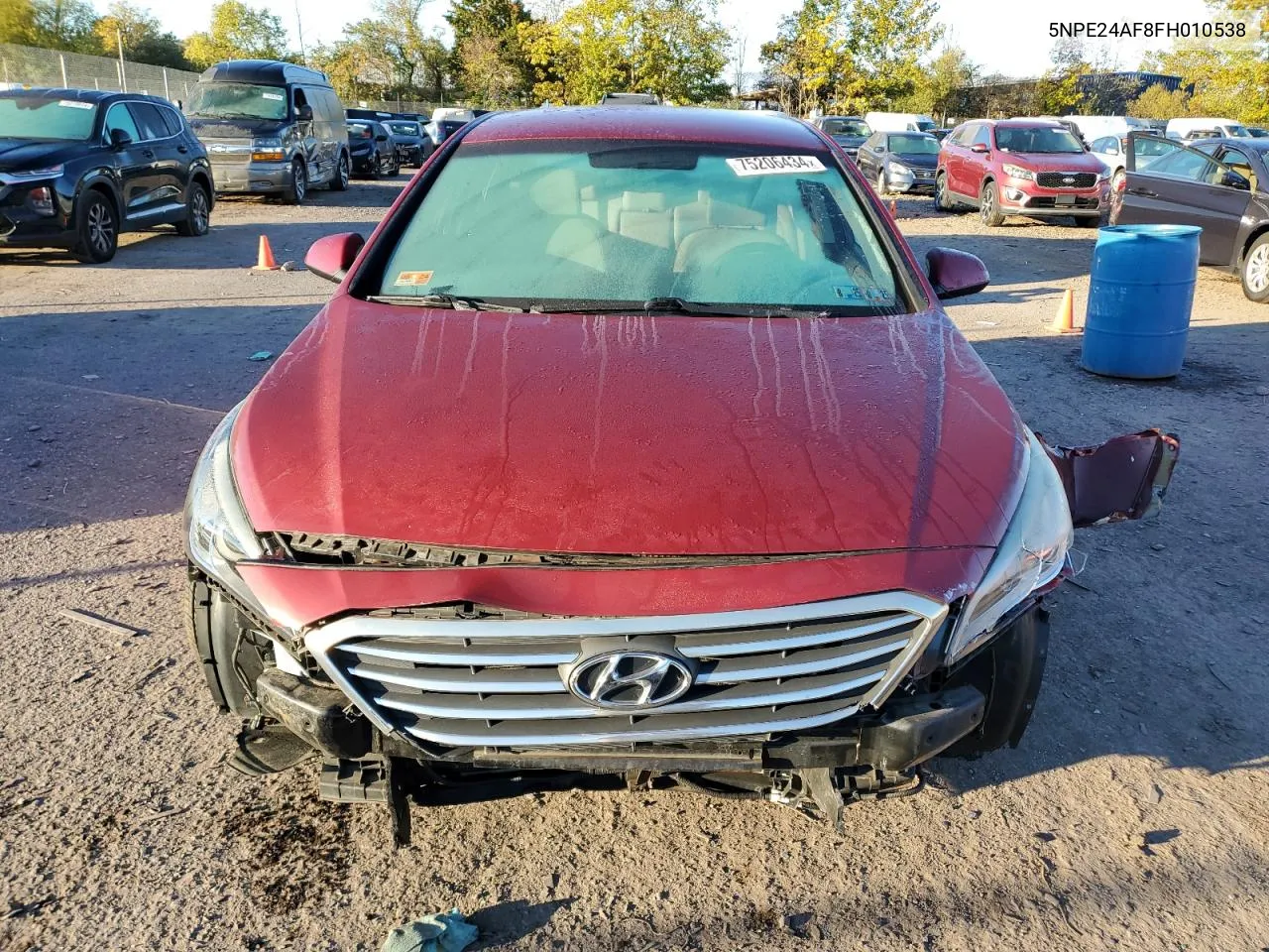 2015 Hyundai Sonata Se VIN: 5NPE24AF8FH010538 Lot: 75206434