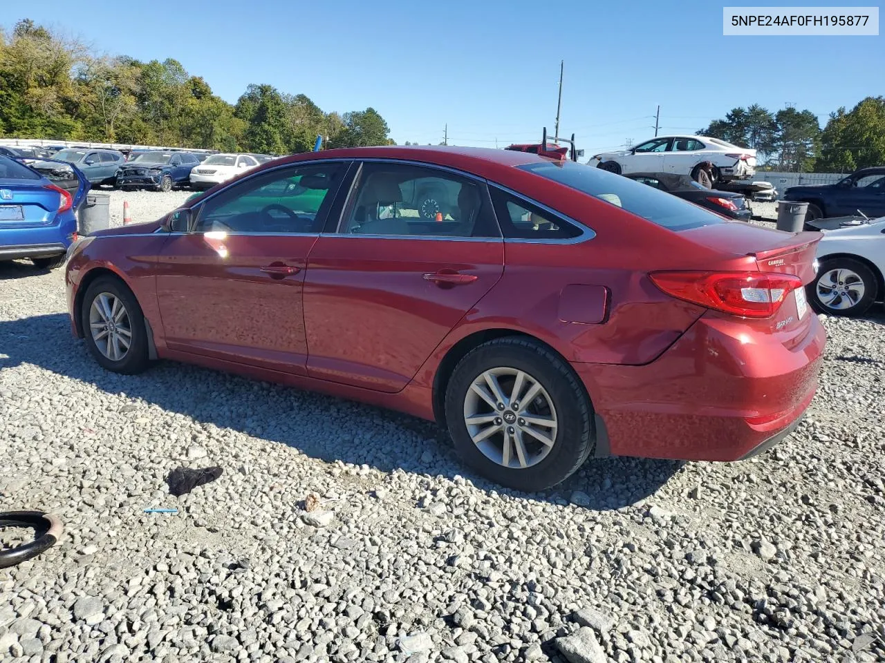 2015 Hyundai Sonata Se VIN: 5NPE24AF0FH195877 Lot: 75612134