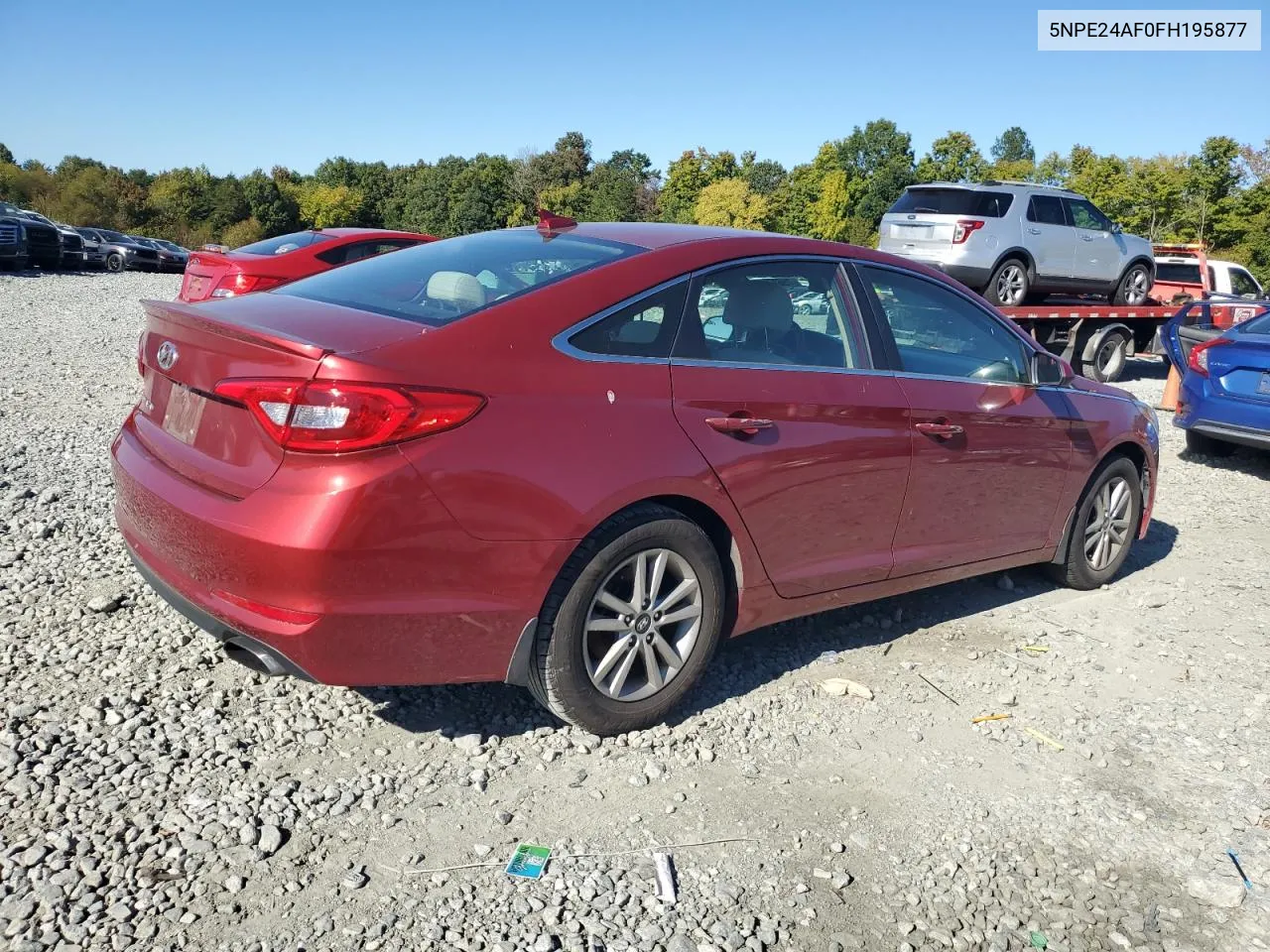 5NPE24AF0FH195877 2015 Hyundai Sonata Se