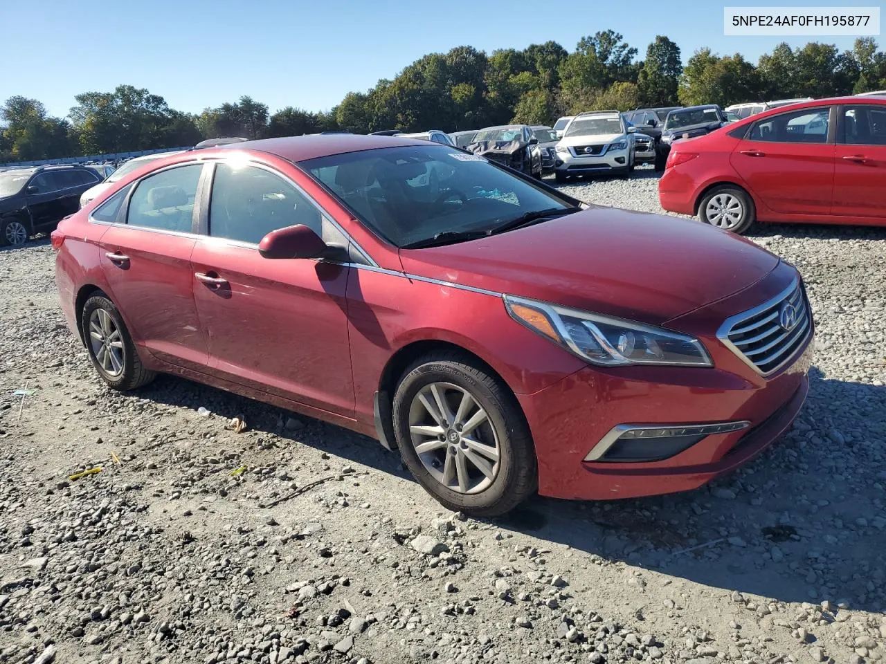 2015 Hyundai Sonata Se VIN: 5NPE24AF0FH195877 Lot: 75612134