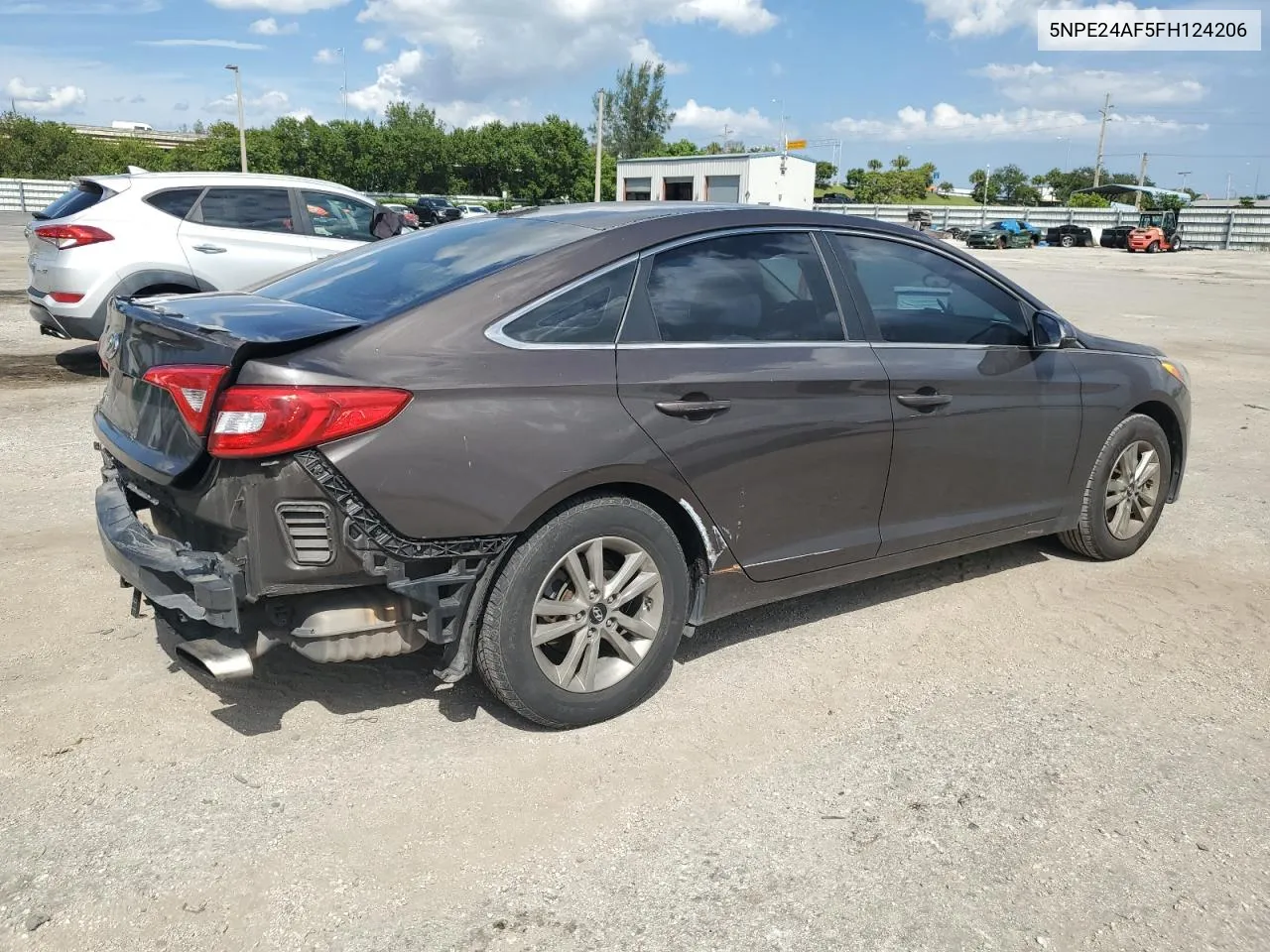 5NPE24AF5FH124206 2015 Hyundai Sonata Se