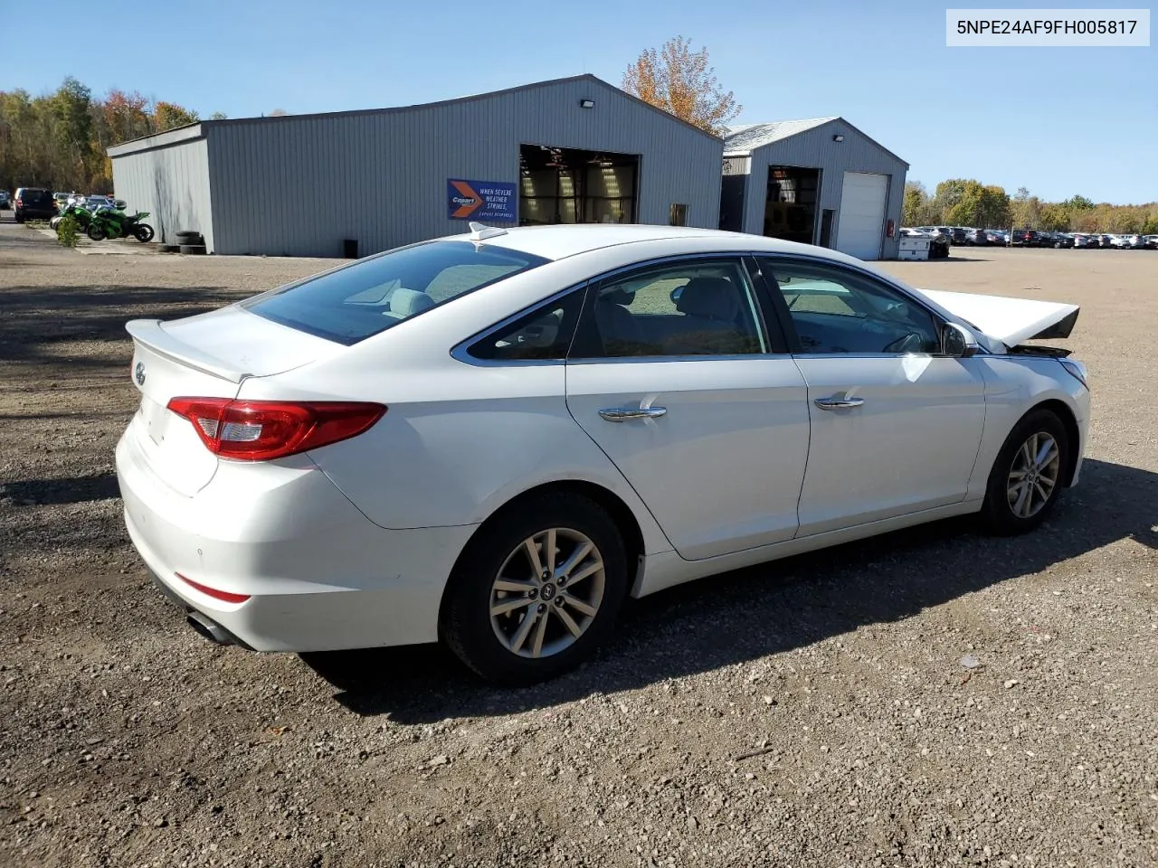 2015 Hyundai Sonata Se VIN: 5NPE24AF9FH005817 Lot: 76084964