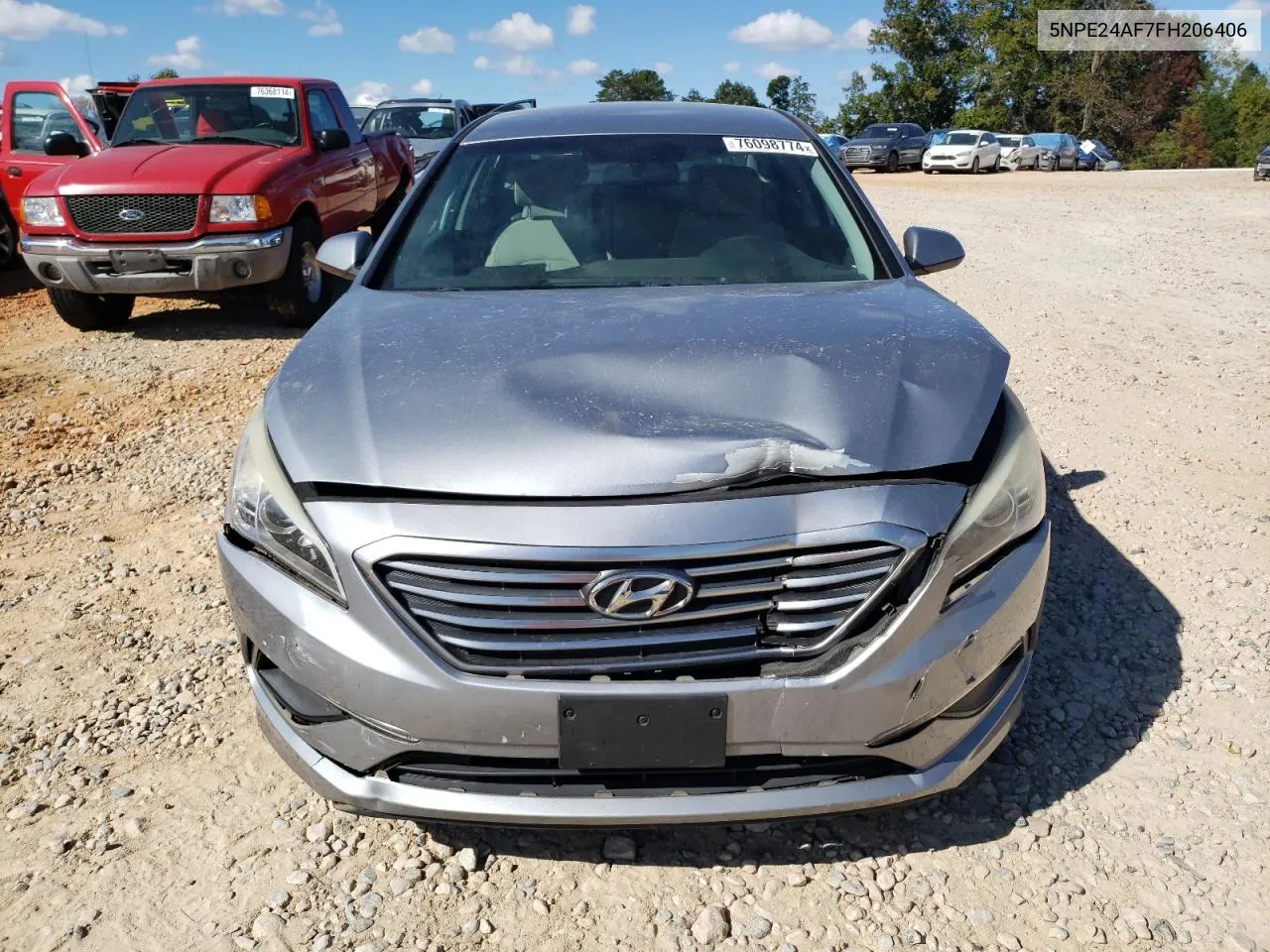 2015 Hyundai Sonata Se VIN: 5NPE24AF7FH206406 Lot: 76098774