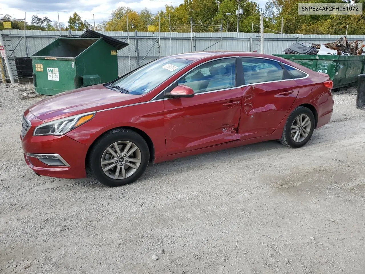 2015 Hyundai Sonata Se VIN: 5NPE24AF2FH081072 Lot: 76186704