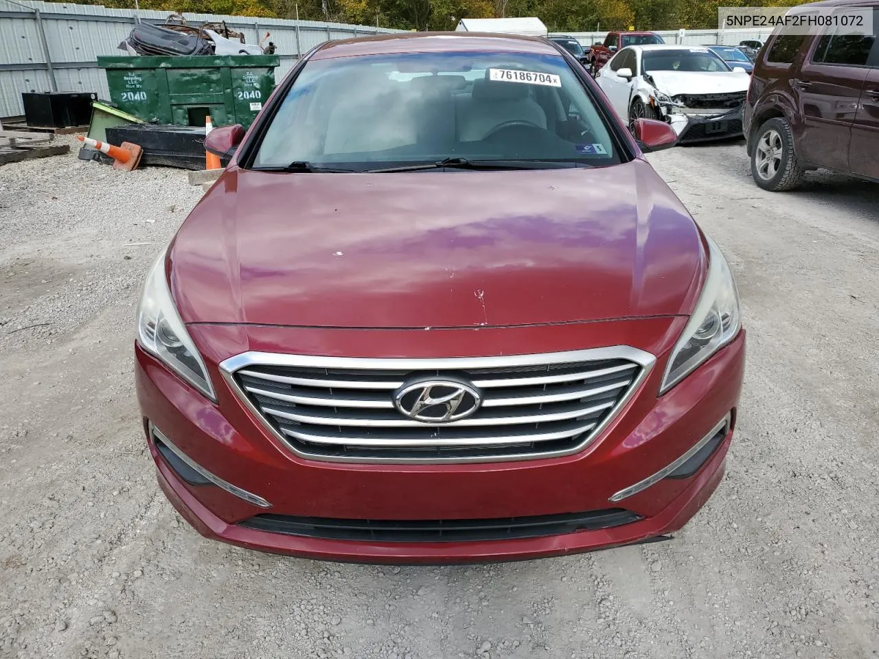 2015 Hyundai Sonata Se VIN: 5NPE24AF2FH081072 Lot: 76186704