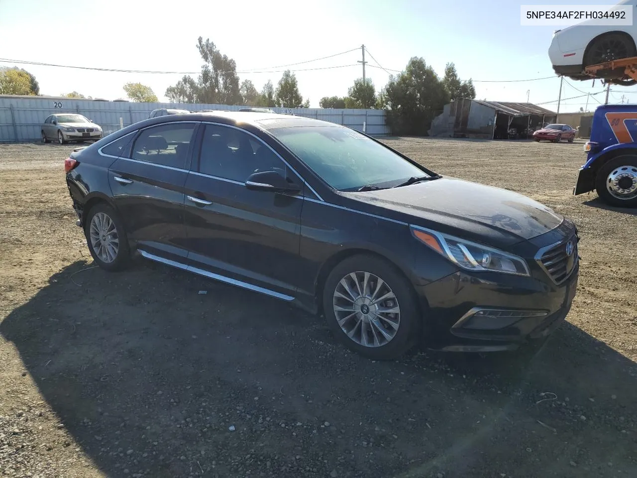 2015 Hyundai Sonata Sport VIN: 5NPE34AF2FH034492 Lot: 76402044