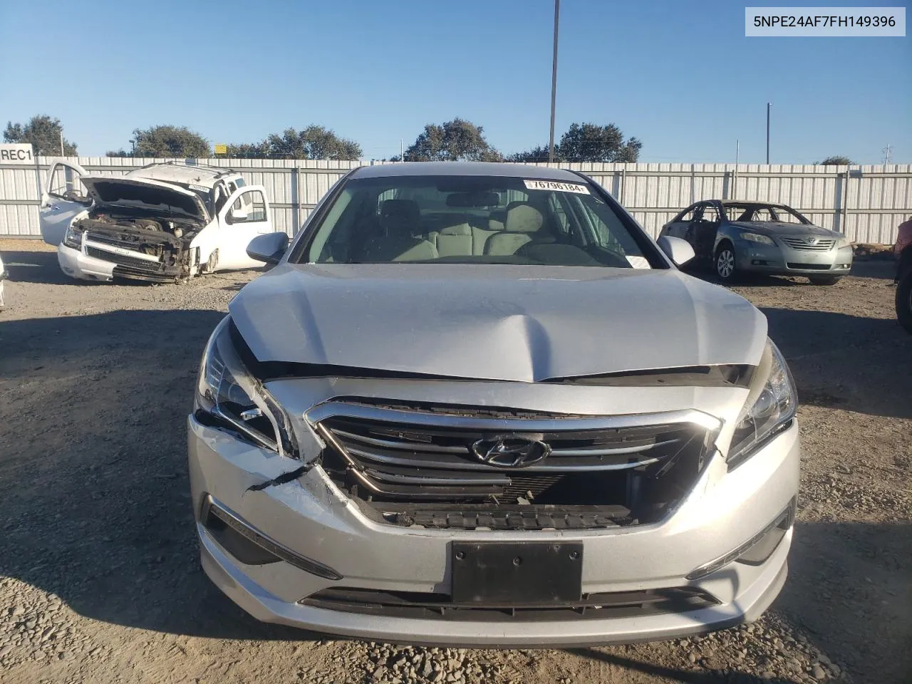 2015 Hyundai Sonata Se VIN: 5NPE24AF7FH149396 Lot: 76796184