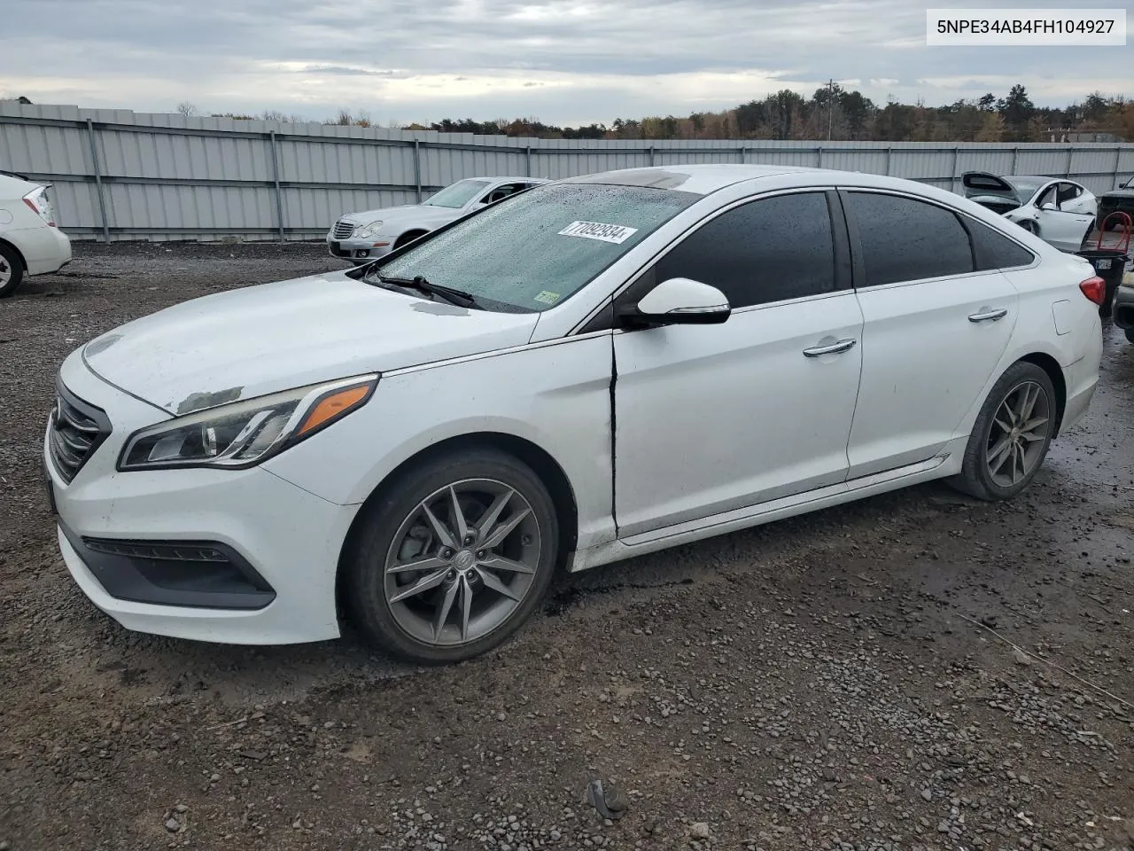 2015 Hyundai Sonata Sport VIN: 5NPE34AB4FH104927 Lot: 77092934