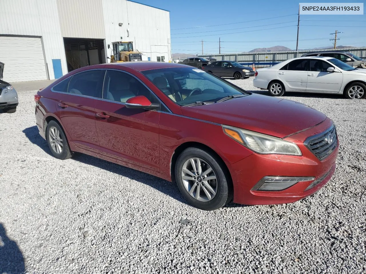 2015 Hyundai Sonata Eco VIN: 5NPE24AA3FH193433 Lot: 77193444