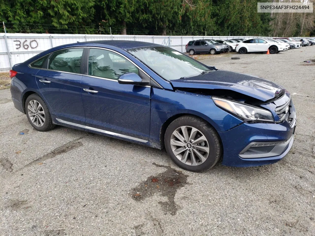 2015 Hyundai Sonata Sport VIN: 5NPE34AF3FH224494 Lot: 77201044