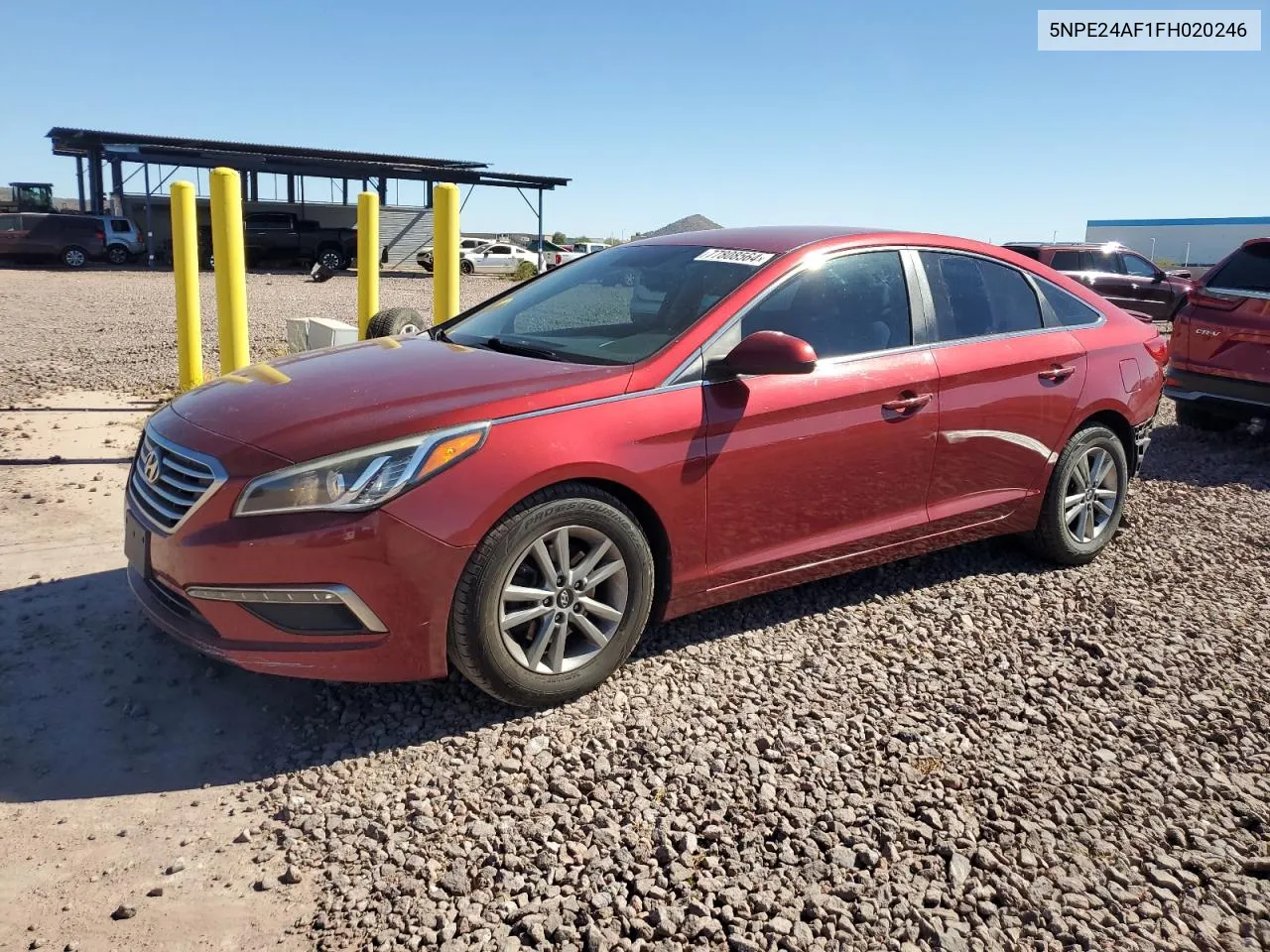 2015 Hyundai Sonata Se VIN: 5NPE24AF1FH020246 Lot: 77808564