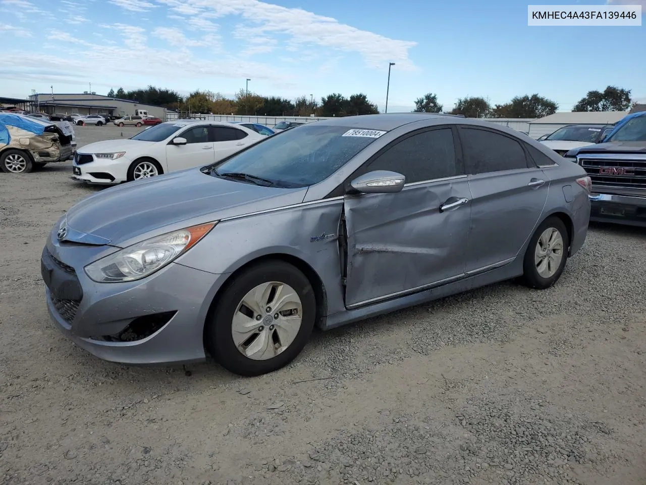 2015 Hyundai Sonata Hybrid VIN: KMHEC4A43FA139446 Lot: 78510004