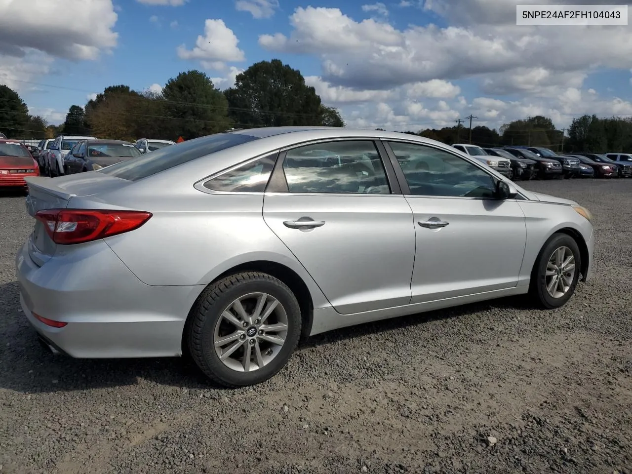 2015 Hyundai Sonata Se VIN: 5NPE24AF2FH104043 Lot: 78760114