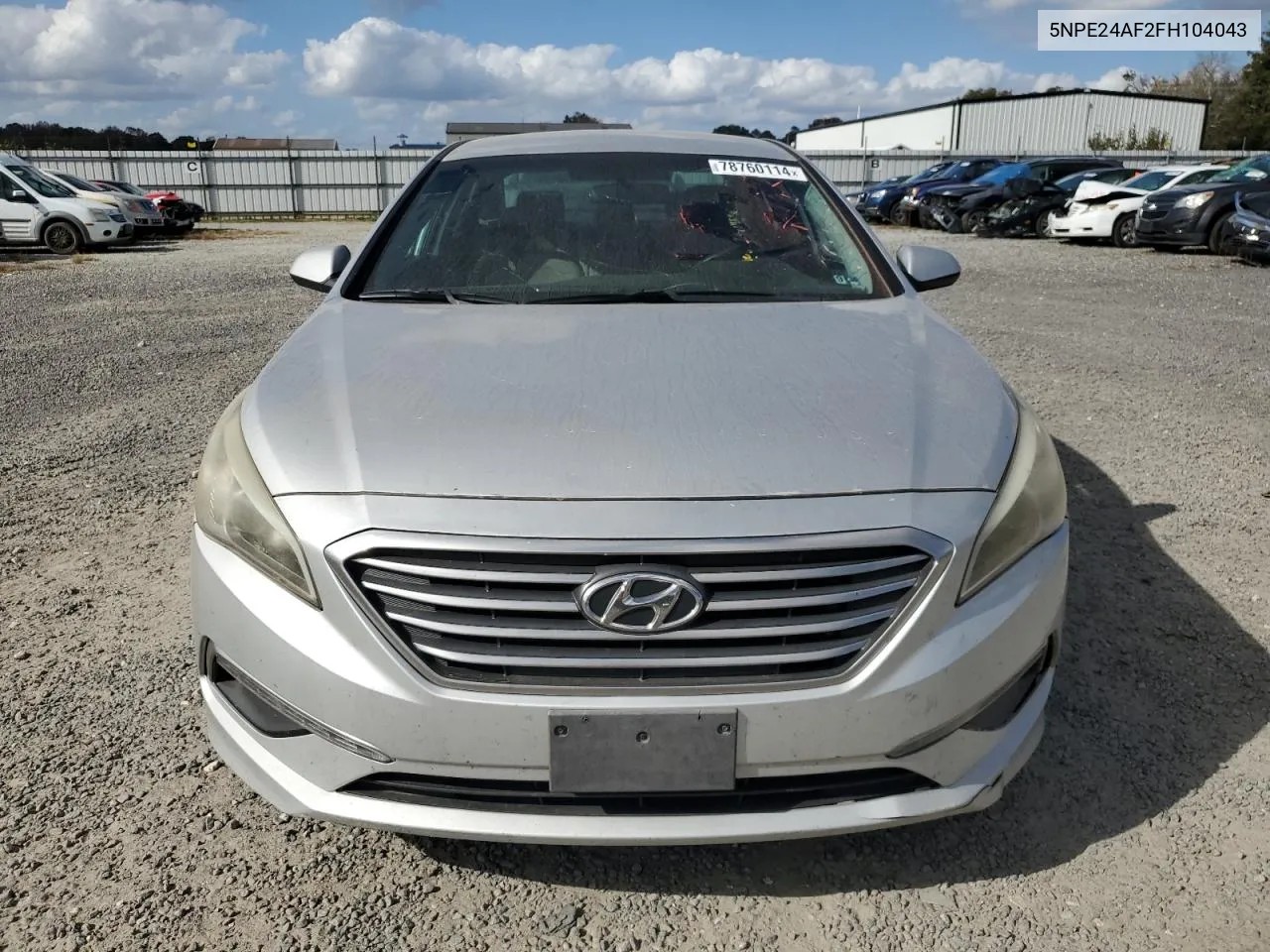 2015 Hyundai Sonata Se VIN: 5NPE24AF2FH104043 Lot: 78760114