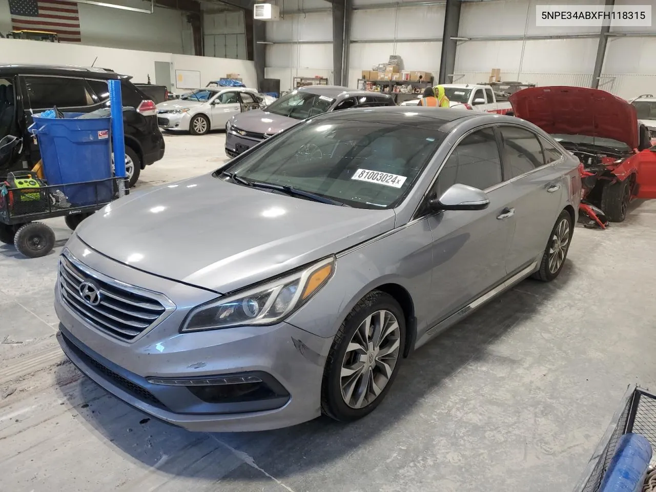 2015 Hyundai Sonata Sport VIN: 5NPE34ABXFH118315 Lot: 81003024