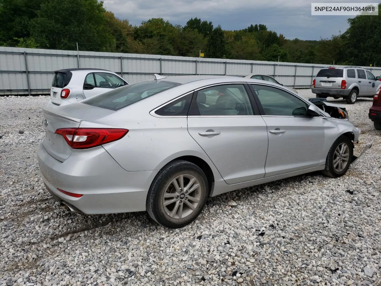 2016 Hyundai Sonata Se VIN: 5NPE24AF9GH364988 Lot: 37940564