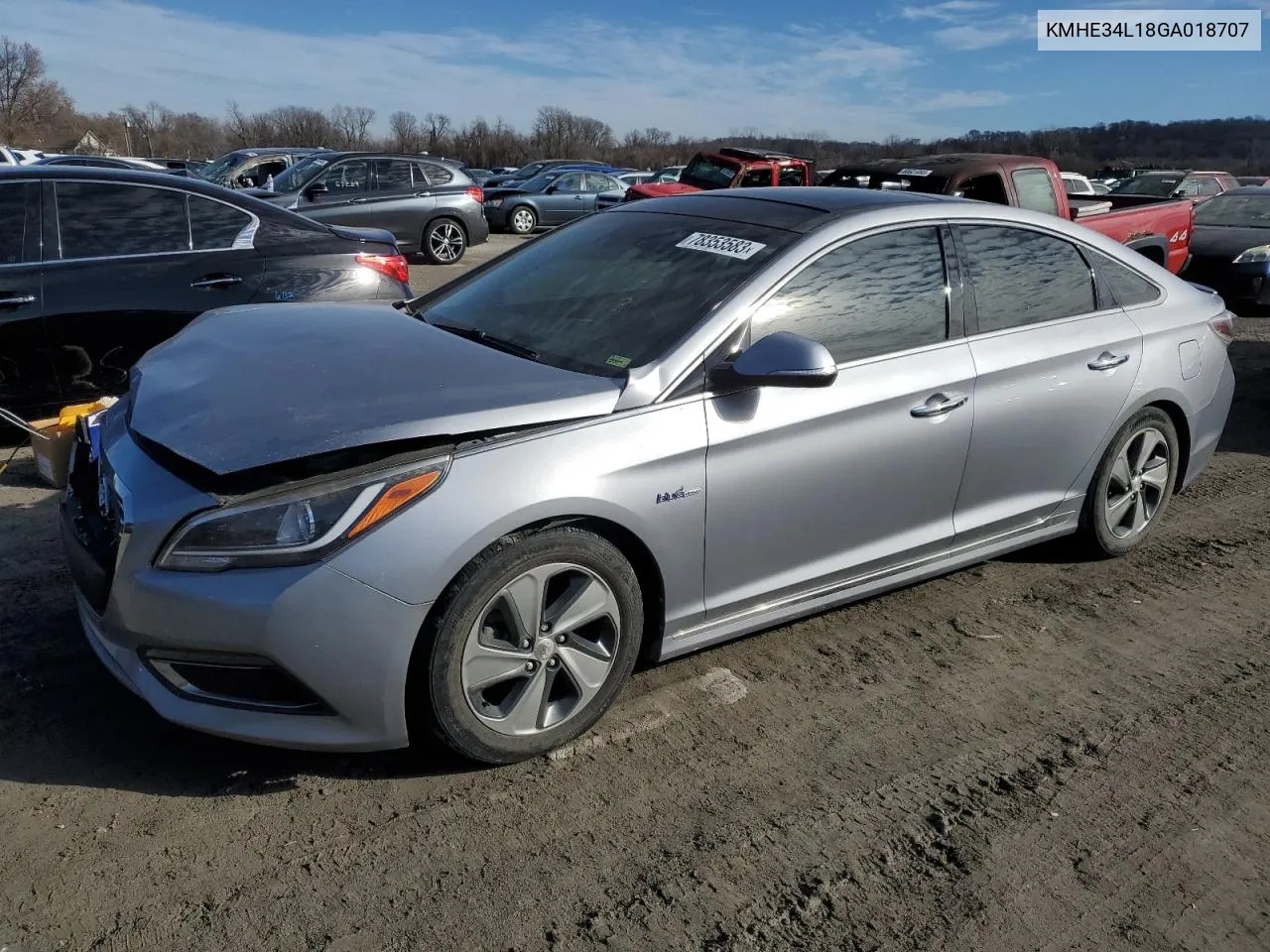 2016 Hyundai Sonata Hybrid VIN: KMHE34L18GA018707 Lot: 45839294