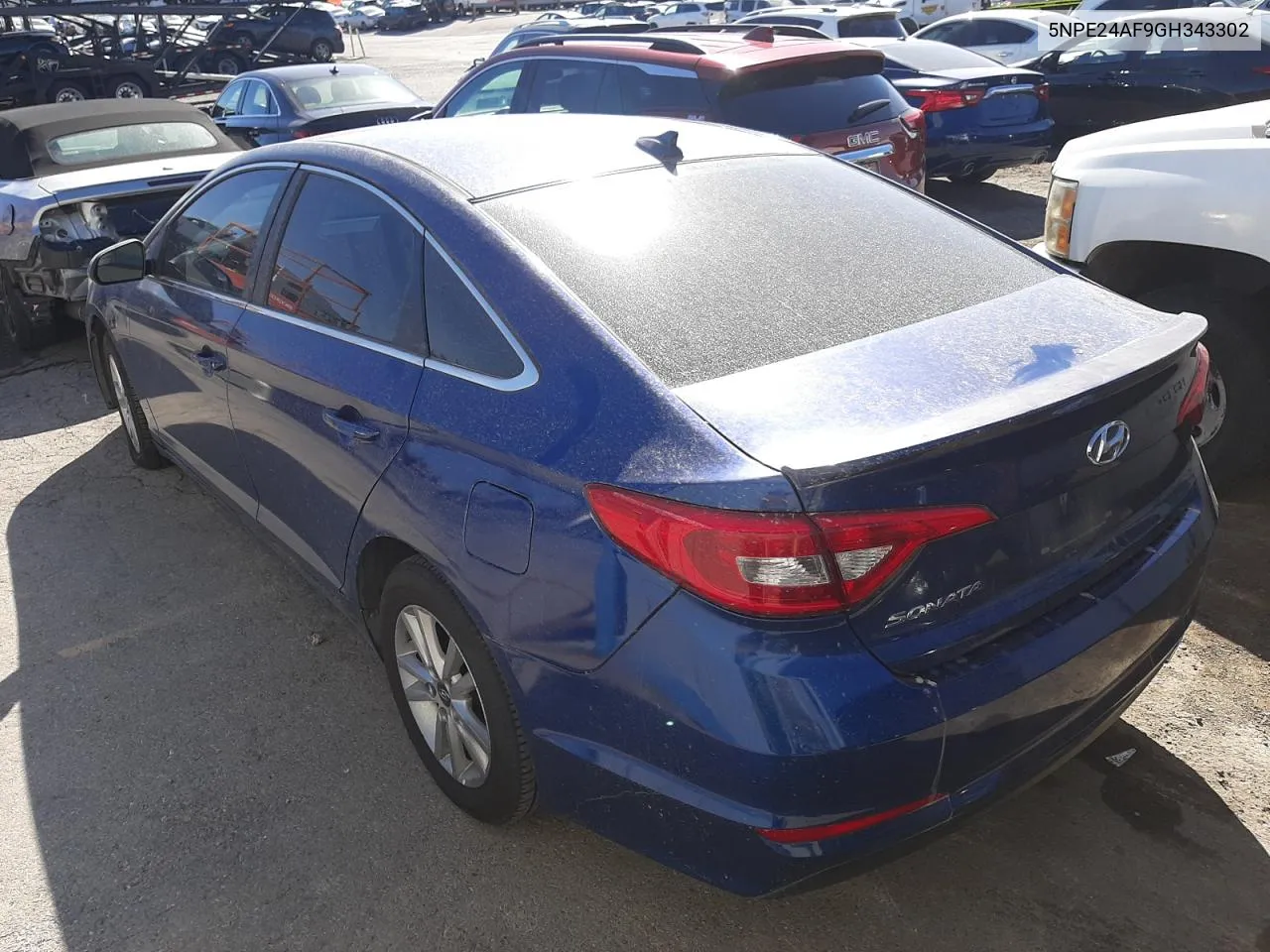 2016 Hyundai Sonata Se VIN: 5NPE24AF9GH343302 Lot: 46233974