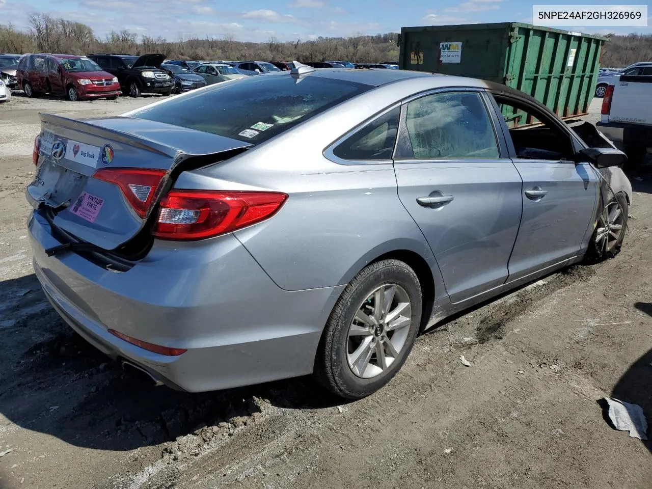 2016 Hyundai Sonata Se VIN: 5NPE24AF2GH326969 Lot: 47371384