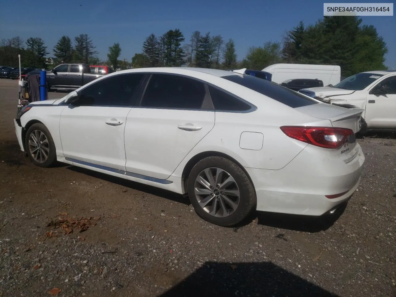 2016 Hyundai Sonata Sport VIN: 5NPE34AF0GH316454 Lot: 52587354