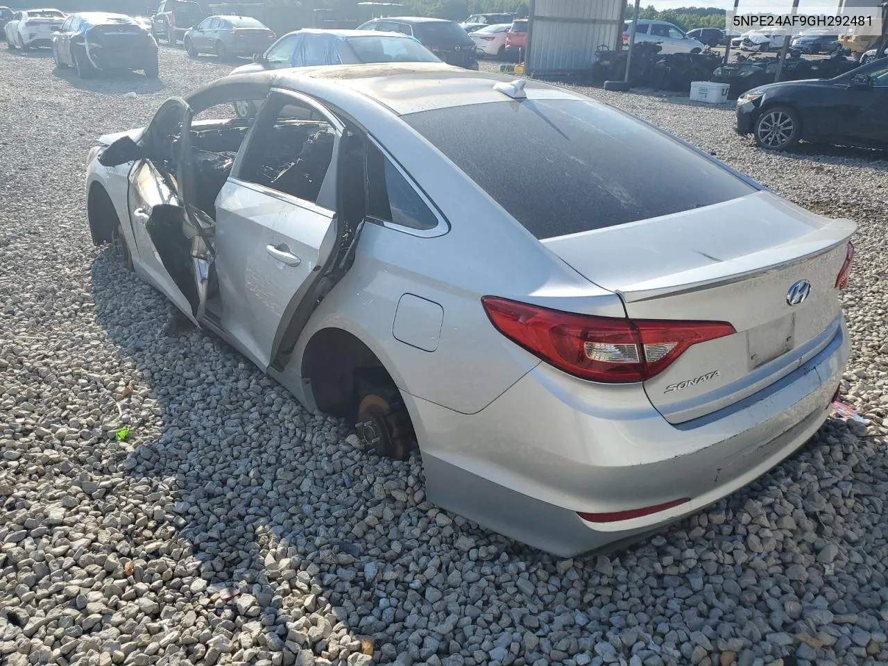 2016 Hyundai Sonata Se VIN: 5NPE24AF9GH292481 Lot: 57612464