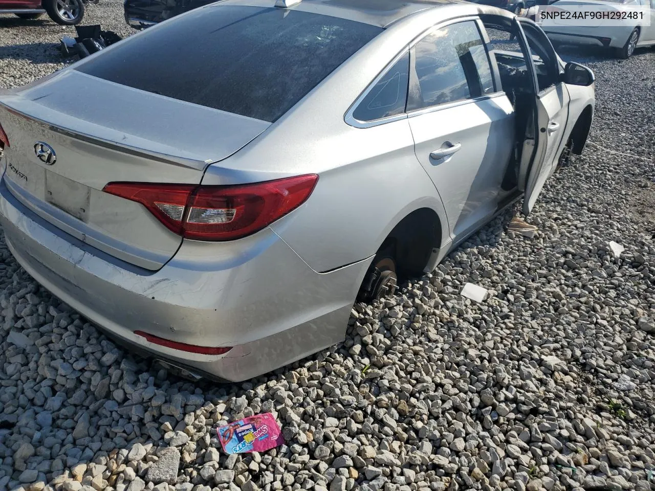 2016 Hyundai Sonata Se VIN: 5NPE24AF9GH292481 Lot: 57612464