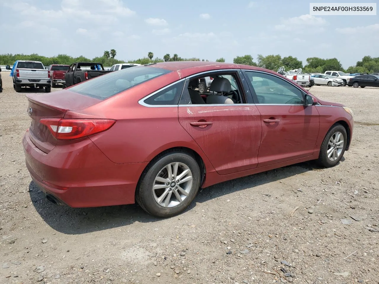 2016 Hyundai Sonata Se VIN: 5NPE24AF0GH353569 Lot: 58273724