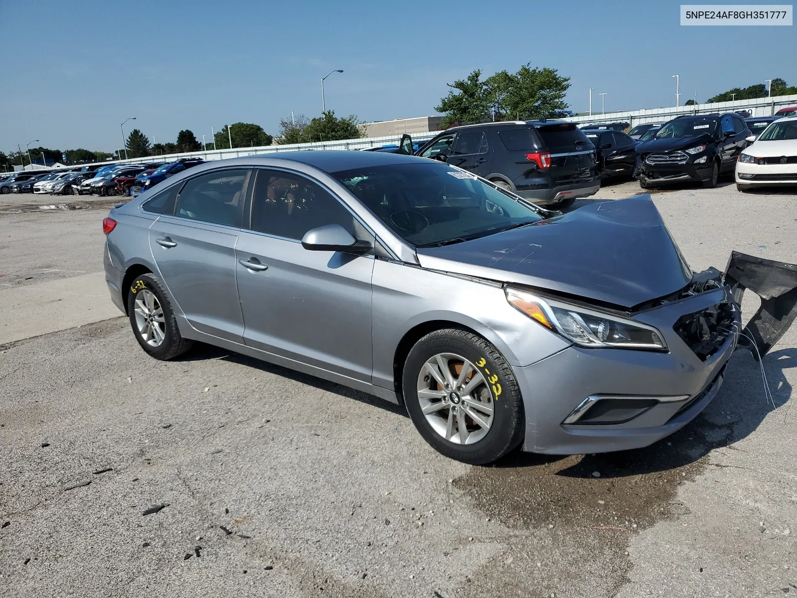 2016 Hyundai Sonata Se VIN: 5NPE24AF8GH351777 Lot: 61227634