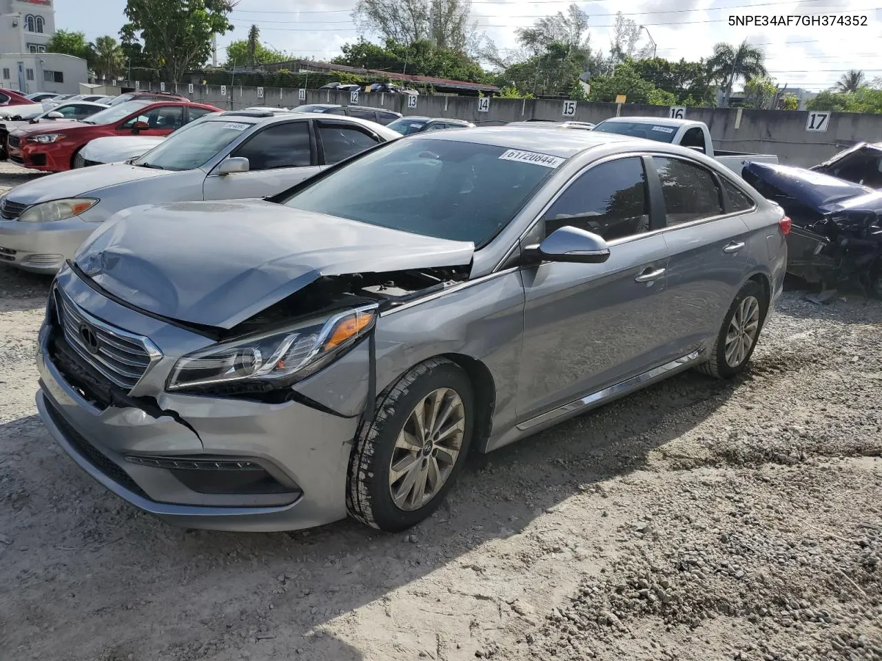 2016 Hyundai Sonata Sport VIN: 5NPE34AF7GH374352 Lot: 61720844