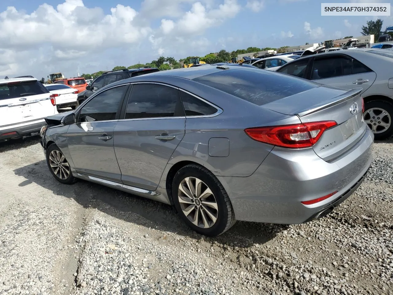 2016 Hyundai Sonata Sport VIN: 5NPE34AF7GH374352 Lot: 61720844