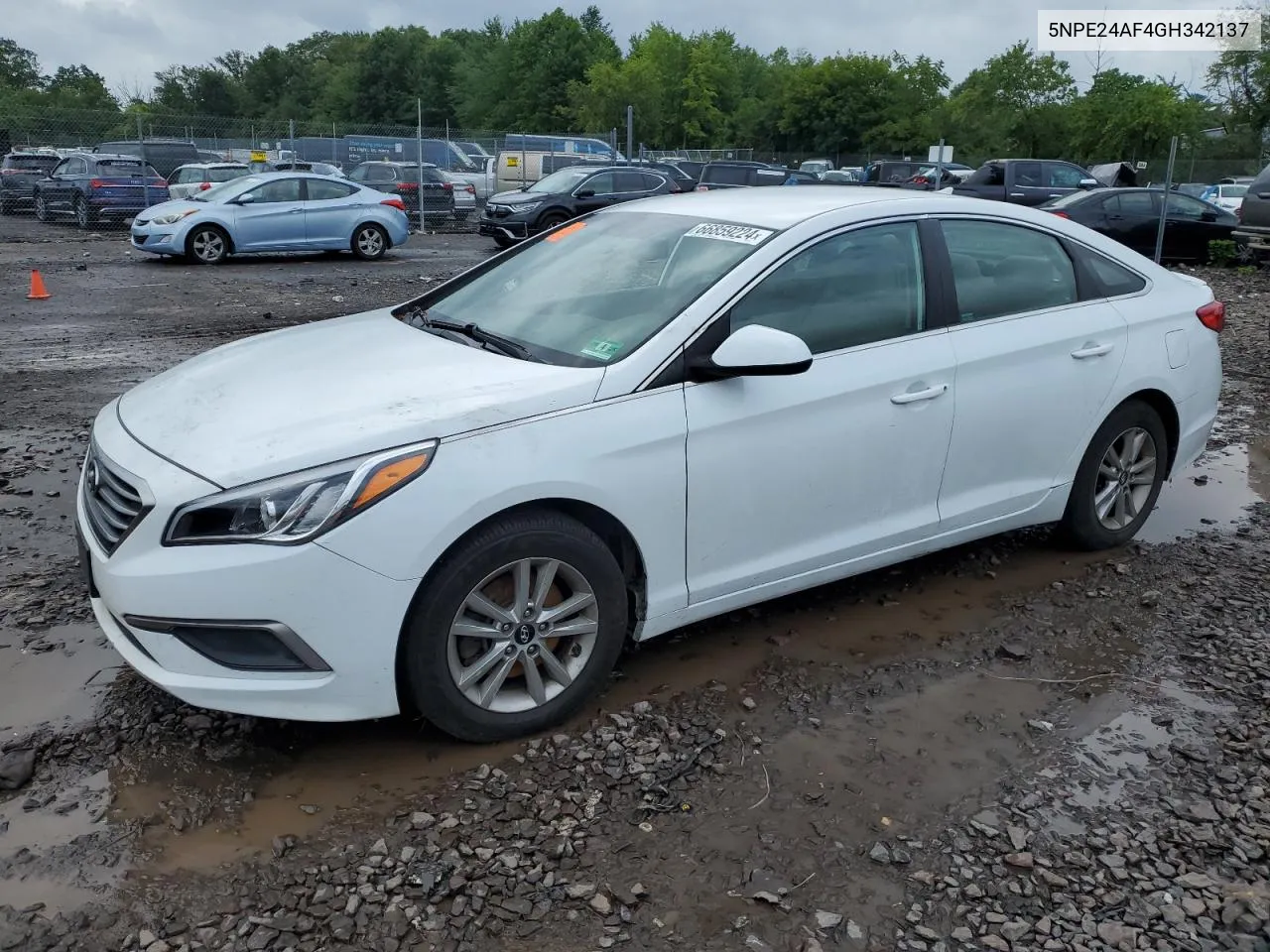 2016 Hyundai Sonata Se VIN: 5NPE24AF4GH342137 Lot: 66859224