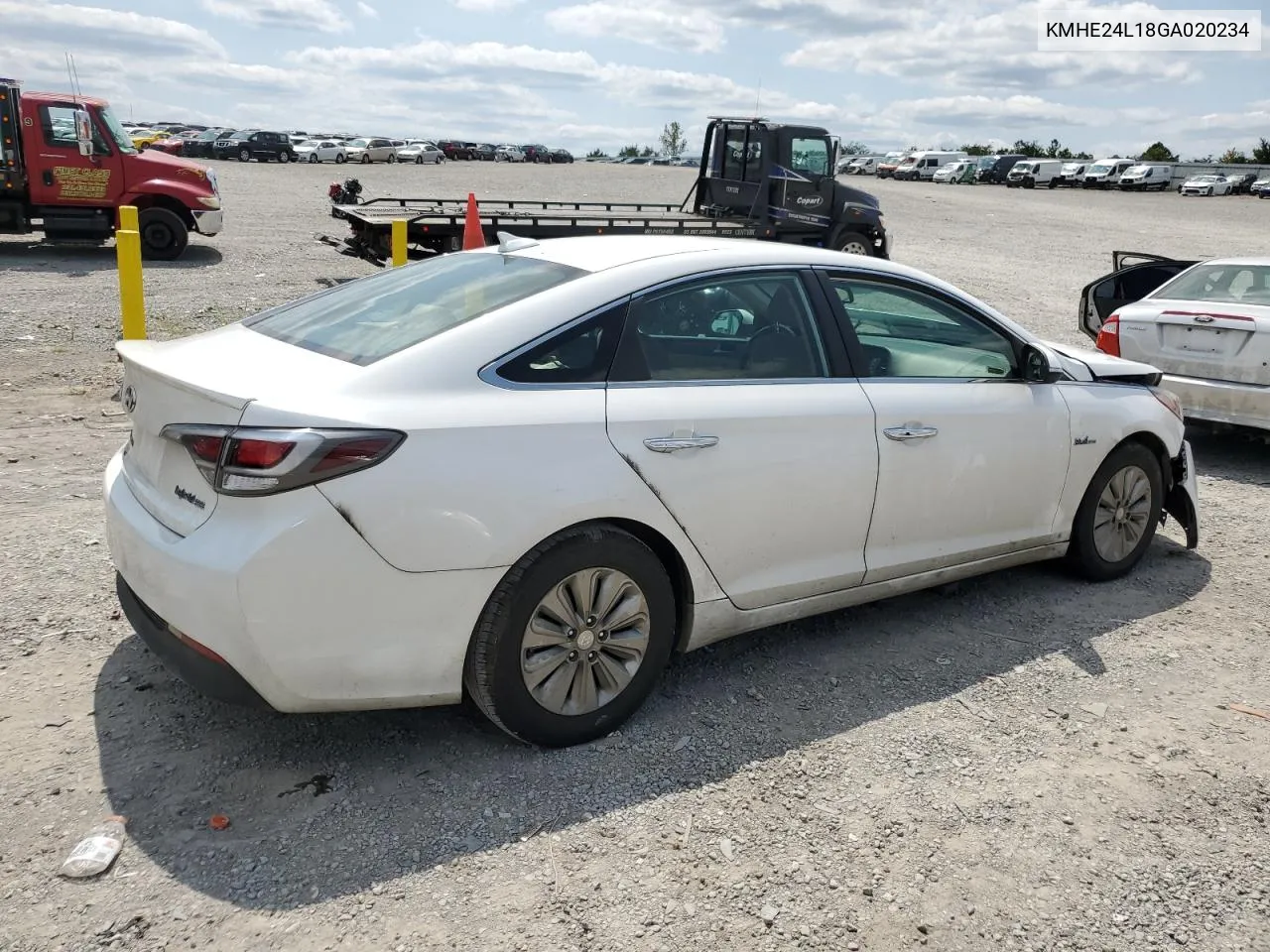 2016 Hyundai Sonata Hybrid VIN: KMHE24L18GA020234 Lot: 67107524