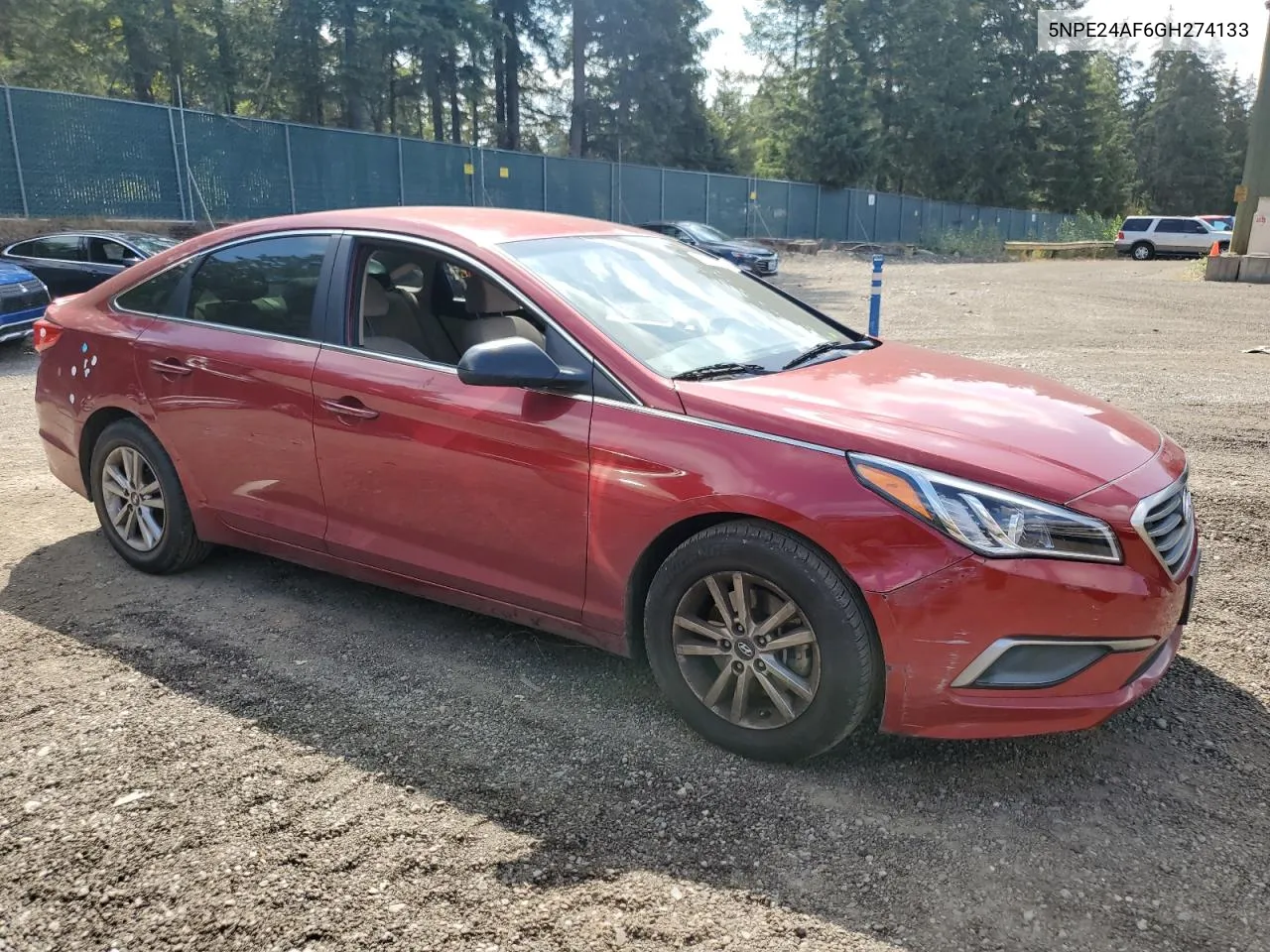 2016 Hyundai Sonata Se VIN: 5NPE24AF6GH274133 Lot: 67200354