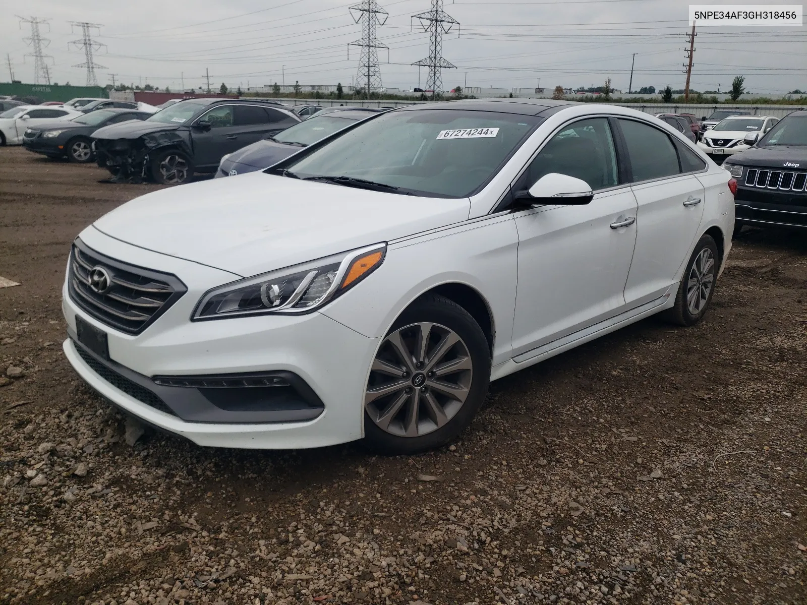 2016 Hyundai Sonata Sport VIN: 5NPE34AF3GH318456 Lot: 67274244