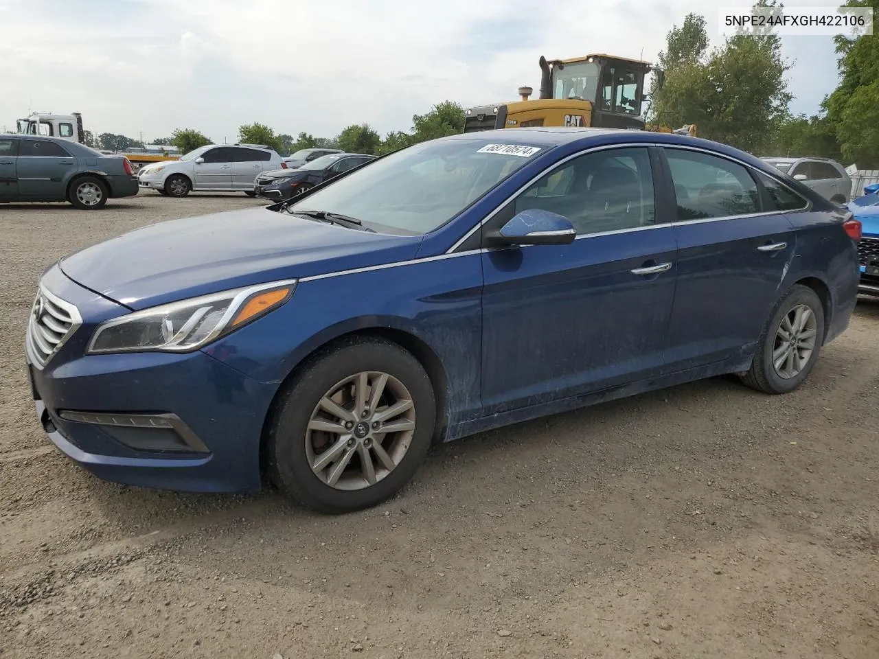 2016 Hyundai Sonata Se VIN: 5NPE24AFXGH422106 Lot: 68710574