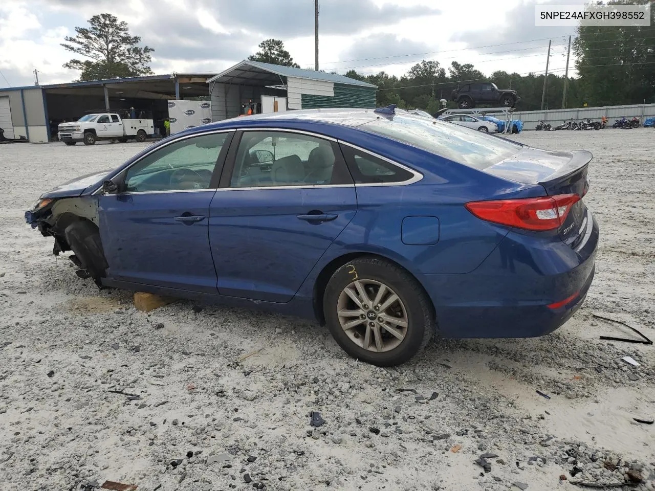 5NPE24AFXGH398552 2016 Hyundai Sonata Se