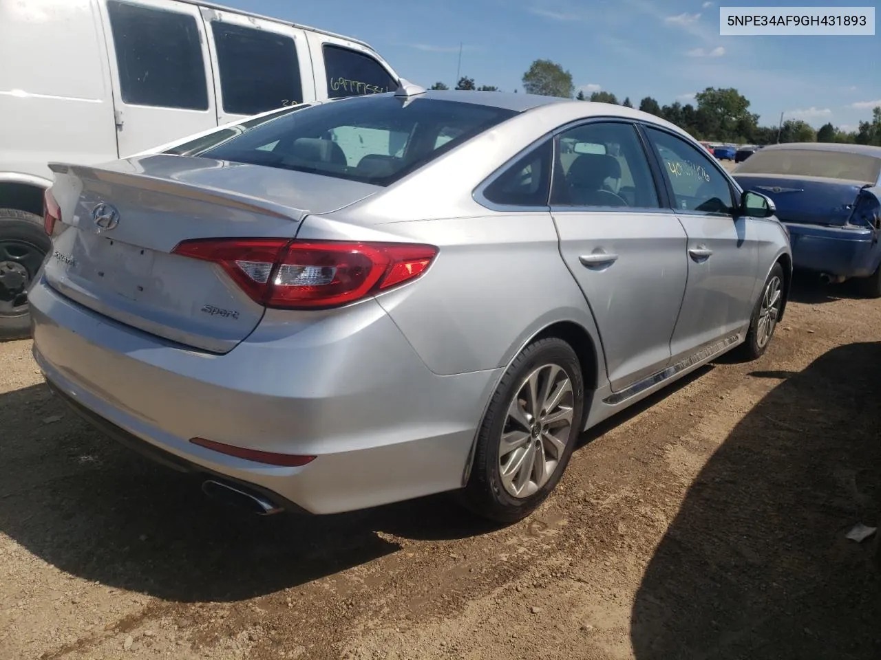 2016 Hyundai Sonata Sport VIN: 5NPE34AF9GH431893 Lot: 69601754