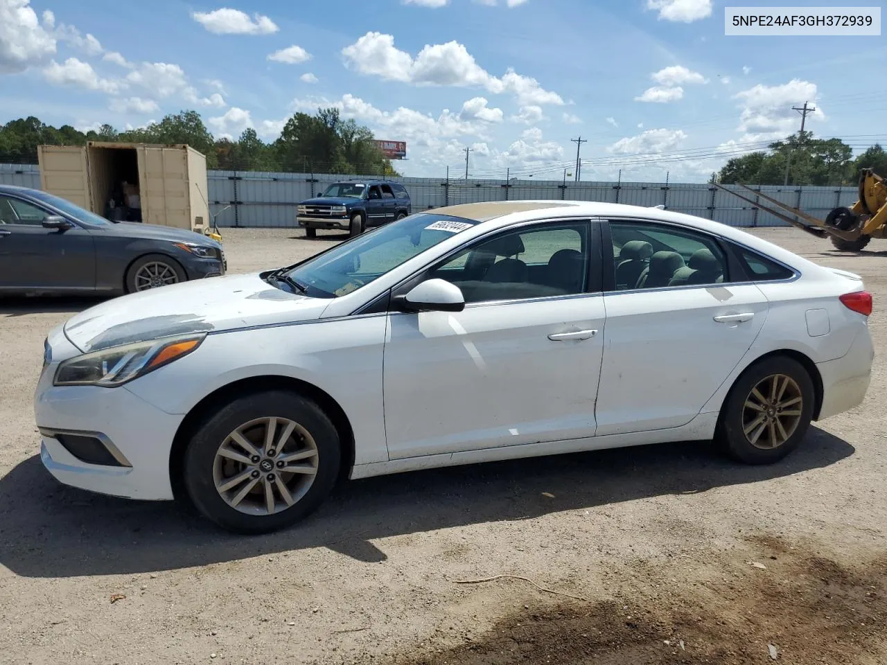 2016 Hyundai Sonata Se VIN: 5NPE24AF3GH372939 Lot: 69632444