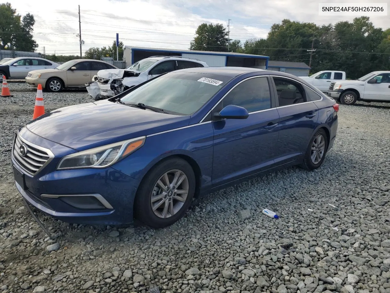 2016 Hyundai Sonata Se VIN: 5NPE24AF5GH267206 Lot: 70193894