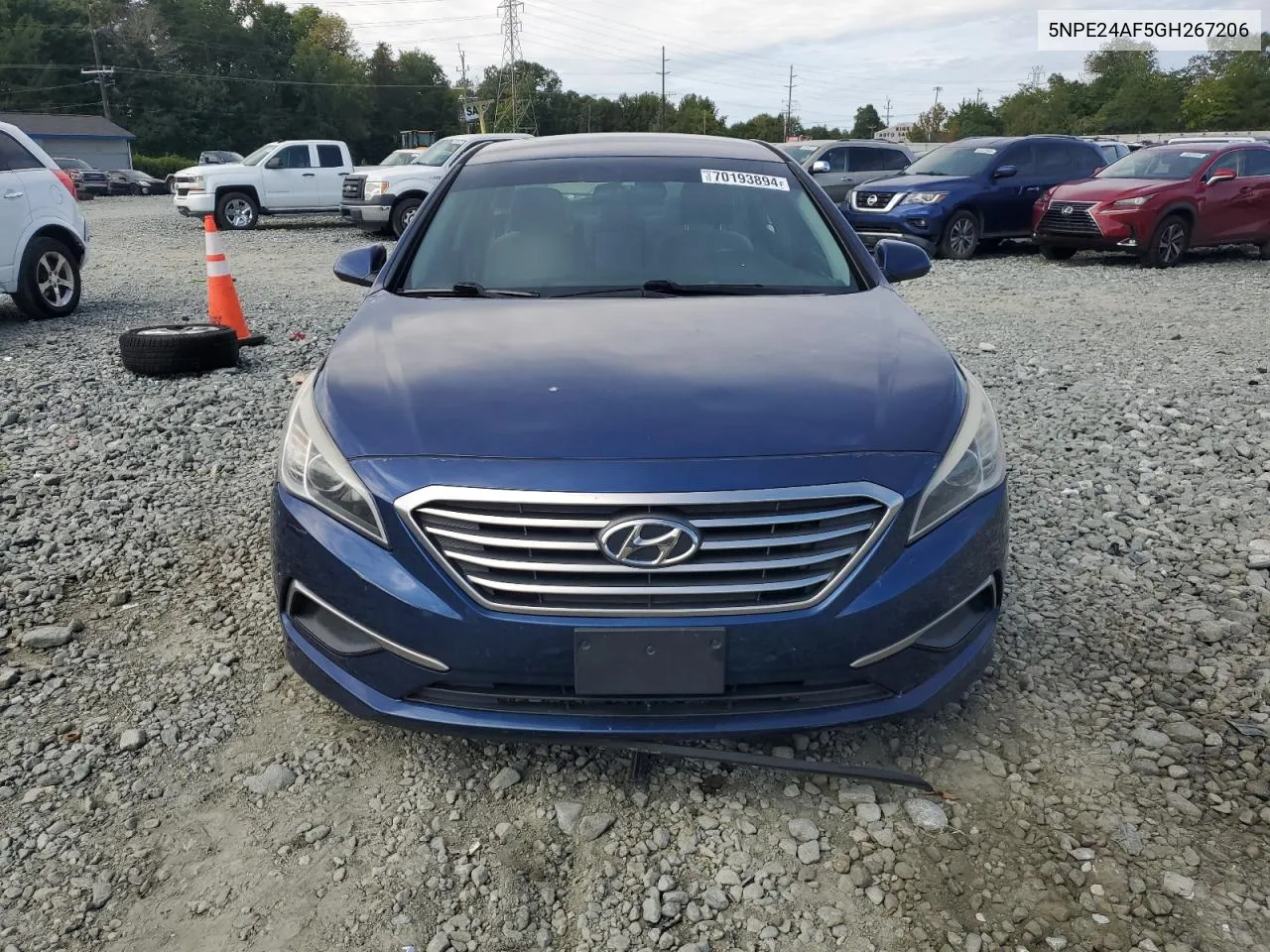 2016 Hyundai Sonata Se VIN: 5NPE24AF5GH267206 Lot: 70193894