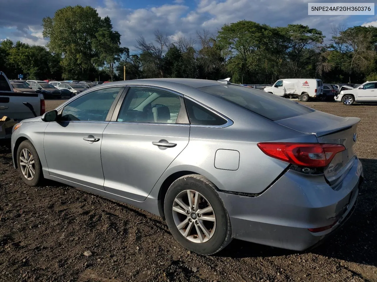 2016 Hyundai Sonata Se VIN: 5NPE24AF2GH360376 Lot: 70288544