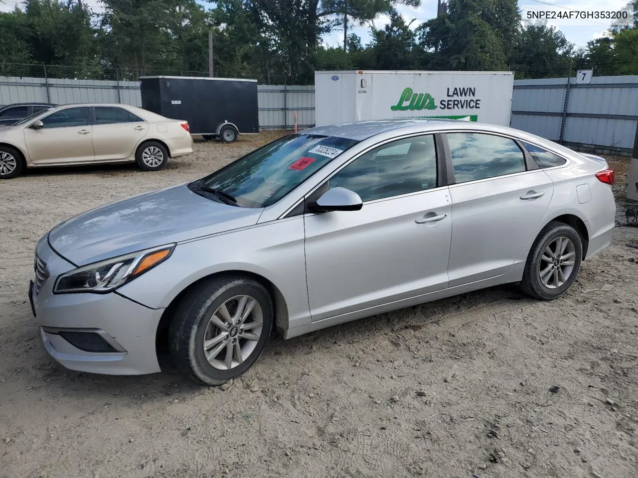 2016 Hyundai Sonata Se VIN: 5NPE24AF7GH353200 Lot: 70328224