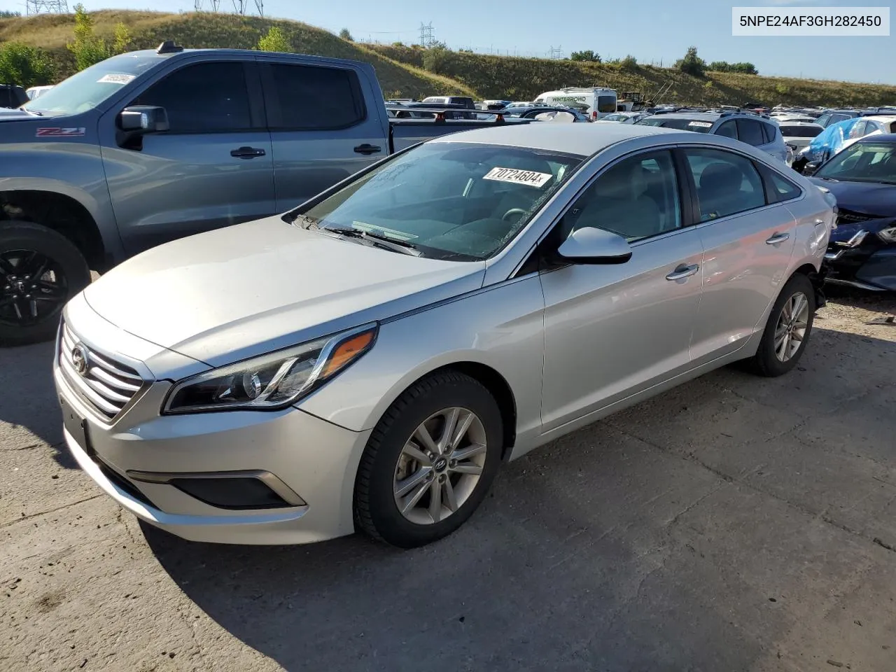 2016 Hyundai Sonata Se VIN: 5NPE24AF3GH282450 Lot: 70724604