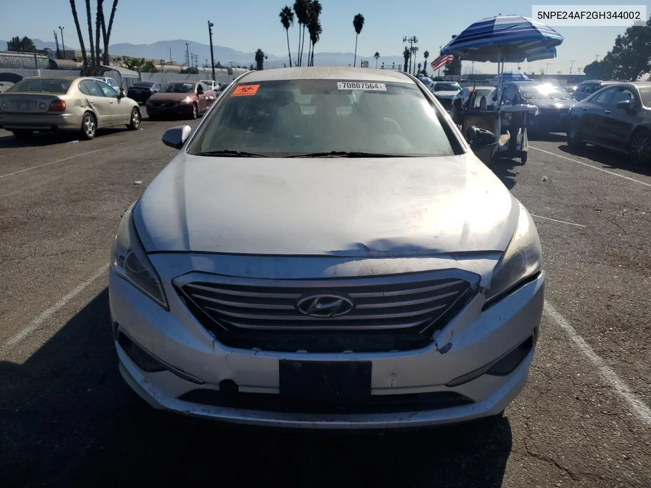 5NPE24AF2GH344002 2016 Hyundai Sonata Se